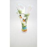 Стеклянная ваза для цветов «Коралл» с рисунком №2