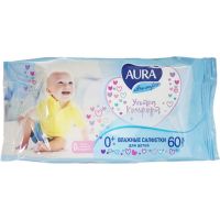 Aura Влажные салфетки для детей Ultra Comfort, 60 шт