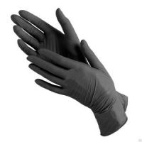 Перчатки нитриловые черные S/ML 100 шт