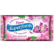 Салфетки влажные Superfresh, 15 шт, в ассортименте