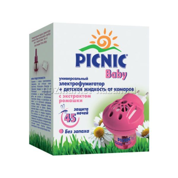 Picnic Baby Фумигатор + жидкость от комаров, 30 мл, 45 ночей