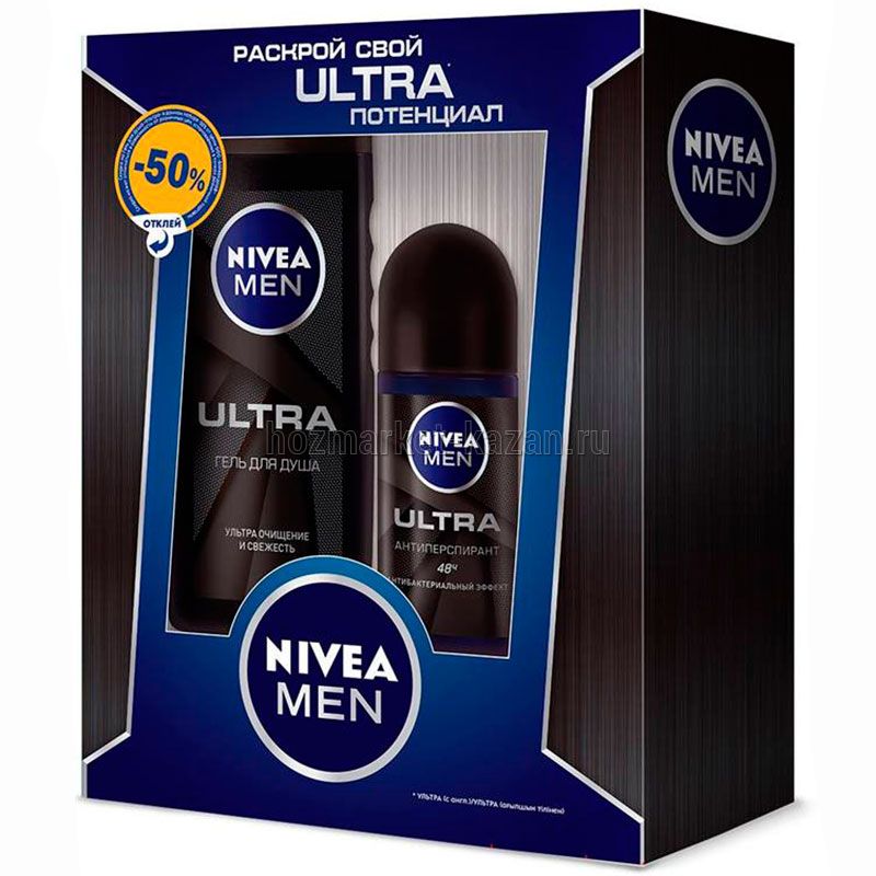 Подарочный набор NIVEA мужской «УЛЬТРА АНТИПЕРСПИРАНТ И ГЕЛЬ ДЛЯ ДУША»