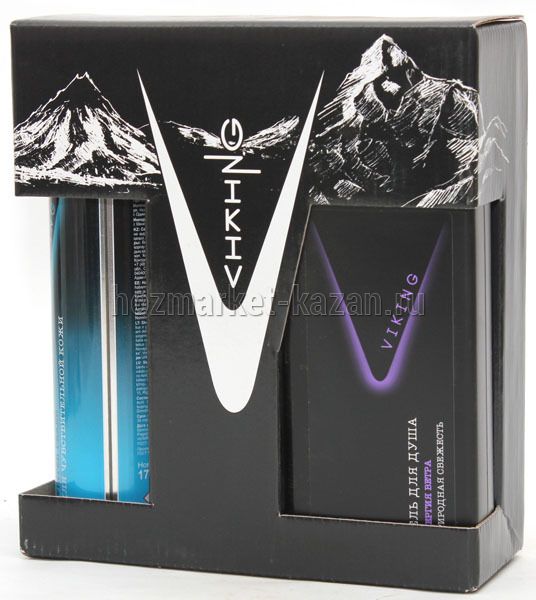 Подарочный набор Viking «WINTER PEAKS» (Гель для душа + Пена для бритья)