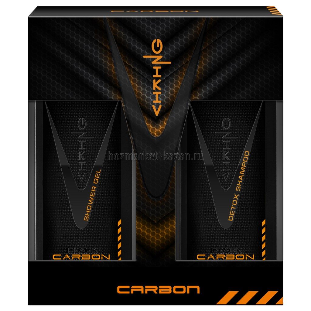 Подарочный набор Viking «BLACK CARBON» (Шампунь + Гель для душа)