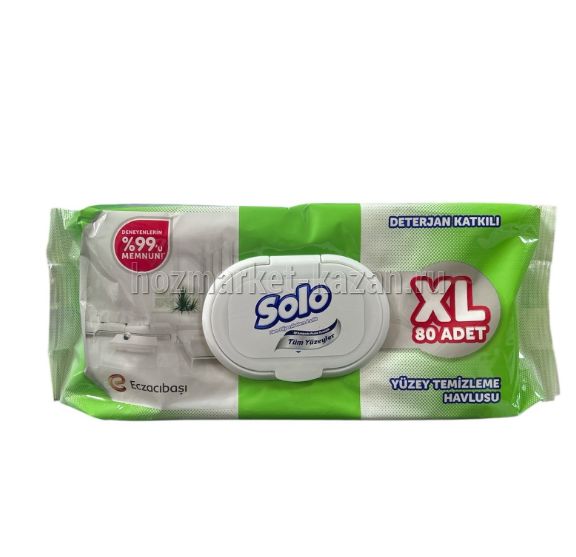 Полотенца влажные SOLO д/уборки XXL 80шт