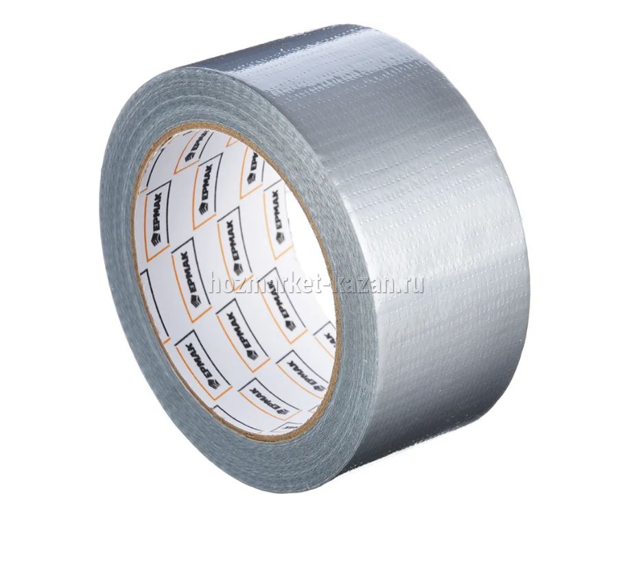 Лента клейкая армированная серебряная 48*10м