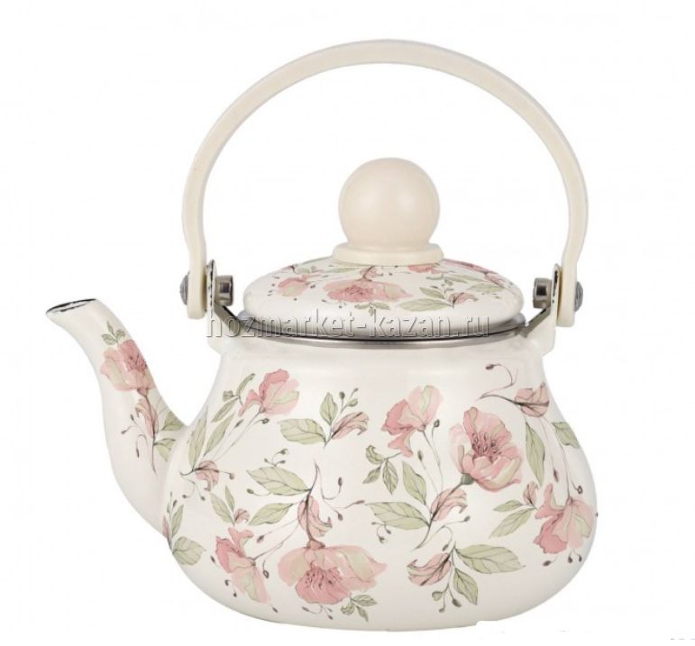 Чайник эмаль. 0,85л «Цветочный уют»