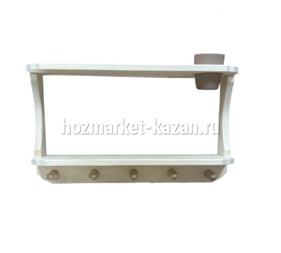 Полка-вешалка с стаканом