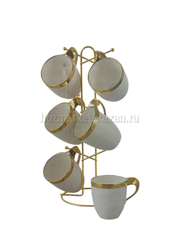 Набор кружек 6пр на подставке