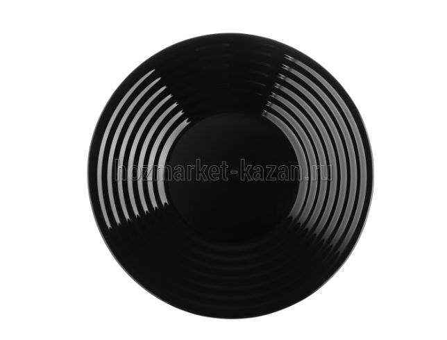 Тарелка стеклокерамика опал черный 19см