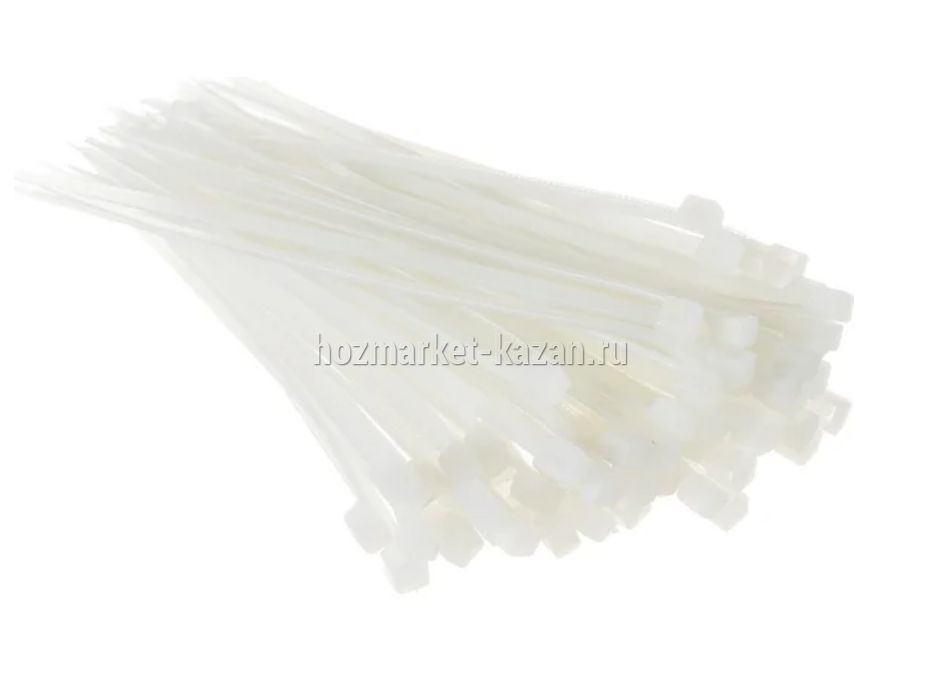Хомут нейлоновый 2,5*100мм белый100шт