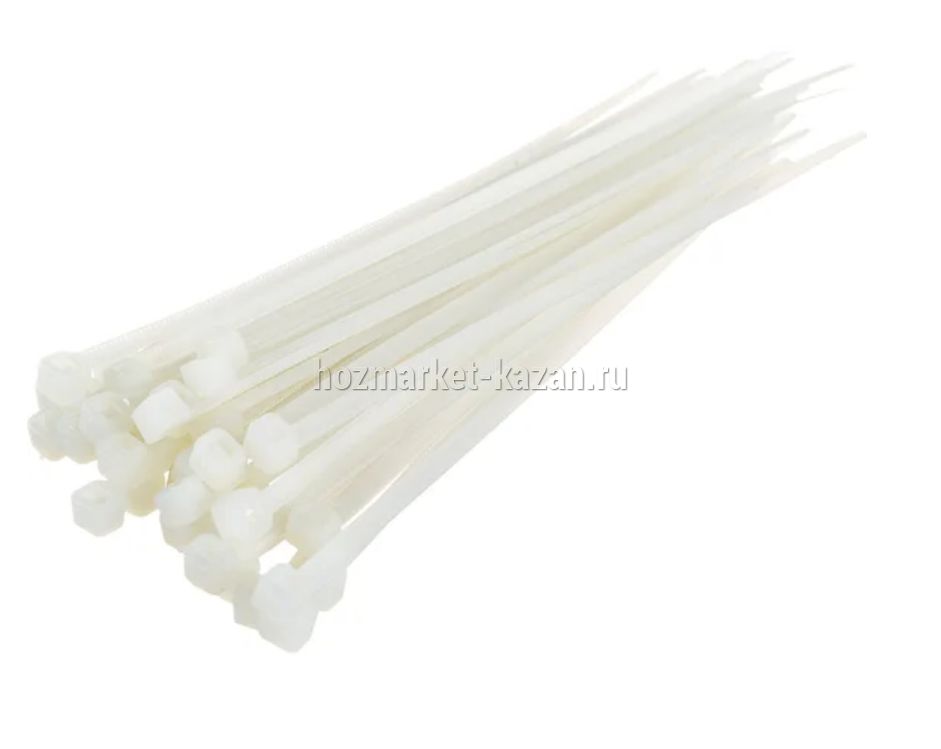 Хомут нейлоновый 4,8мм*250мм белый 100 шт