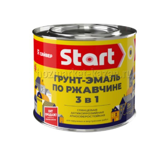 Грунт-эмаль по ржавчине 3в1 графитовый 1,8кг.