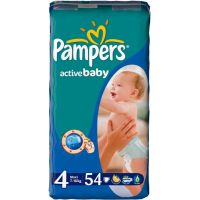 Подгузники Pampers Active Baby Maxi (7-14 кг), 54 шт