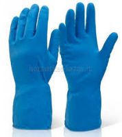 Перчатки латексные, хозяйственные №2, цвет: синий