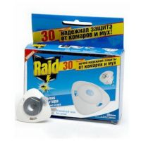 Электродиффузор Raid против комаров и мух + сменный блок 30 ночей