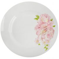 Тарелка фарфоровая «Розовые Розы», диаметр 17,5 см, Кубаньфарфор