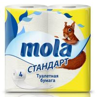 Туалетная бумага «Mola» белая 4