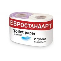 Туалетная бумага «Евро стандарт» Белая .уп2