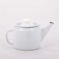 Эмалированный чайник 1 л, без рисунка, Эмаль М2707