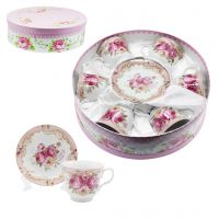 Набор чайный 12 предметов в подарочной упаковке «Розовое очарование», KYT12-15