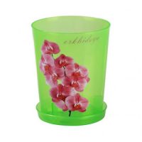 Горшок для цветов Альтернатива для орхидеи цвет: прозрачный, зеленый, 1,2 л