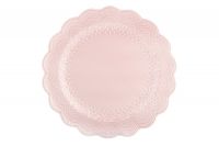 Тарелка Кружево розовое 21 см, круг, LS-007P