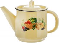 Эмалированный чайник 1 л, рисунок и цвет: в ассортименте (Фото 1)