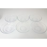 Набор стеклянных блюдец, 6 шт, диаметр 10,3 см