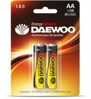 Батарейка алкалиновая «DAEWOO» R6, АА, 2 шт