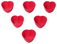 Набор форм для выпечки «Сладкие сердца» силиконовые, 6 шт, К-21