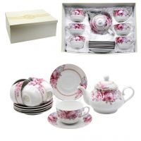 Набор чайный 13 предметов «Розовые сны» в подарочной упаковке, PNS13-08