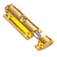 Шпингалет полуавтоматический, металлический 75*30мм золото 602-092