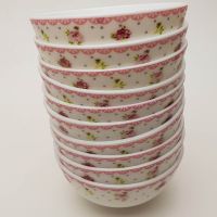 Набор салатников из стеклокерамики 10 предметов «Розовый венок», Bars 16119 (Фото 1)