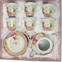 Набор чайный в подарочной упаковке «Пион с фиалкой» 13 предметов (Фото 4)