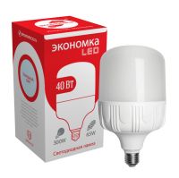 Лампа светодиодная «Экономка» LED 40 Вт, цоколь Е27 + переходник на E40 в комплекте