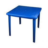 Стол квадратный 800 х 800 х 740 мм, цвет: синий, Альтернатива М2594