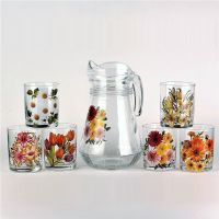 Набор «Цветы», 7 предметов: кувшин + 7 стаканов (Фото 3)