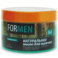 Floresan For Men Натуральное мыло для мужчин для ухода за телом, волосами и мягкого бритья «3 в 1», 450 мл