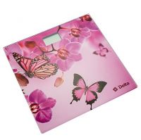 Весы напольные электронные «Бабочки в цветах» 150 кг, DELTA D-9235