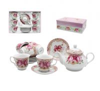 Набор чайный 13 предметов в подарочной упаковке «Розовое очарование», KYT13-15