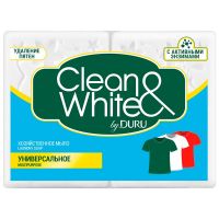 Хозяйственное мыло универсальное Clean &amp; White by DURU, 2 шт