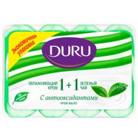 Крем мыло DURU Увлажняющий крем и зеленый чай, 4 шт
