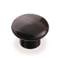 Ручка-кнопка мебельная пластиковая, цвет: черная