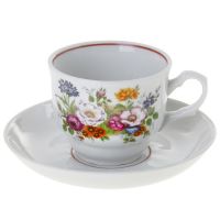 Пара чайная «Тюльпан. Букет цветов» 250 мл, 2с0552/1 ф34