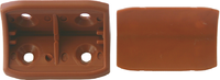 Уголок мебельный 24 х 24 х 44 мм с заглушкой пластмасса, М коричневый