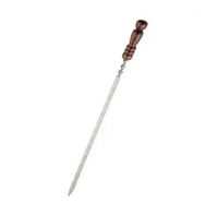 Шампур нерж с узором и деревянной ручкой «ШАР» 730(550)*10*2,5