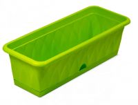 Ящик для растений «Сиена» 58см с поддоном зеленый