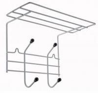 Вешалка д/одежды 2-кр.оцинк с полкой