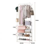 Вешалка напольная с полками д/одежды и обуви